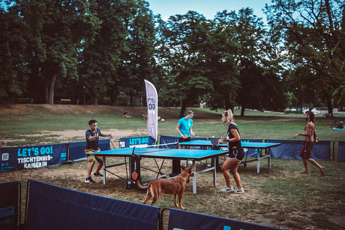 Tischtennis-KaiserIn in Graz im Stadtpark