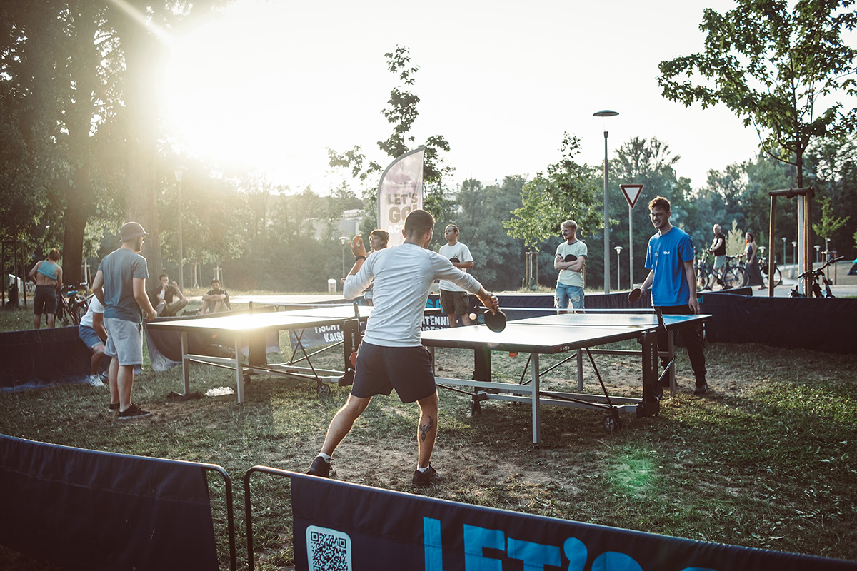 Tischtennis-KaiserIn in Graz im Augarten